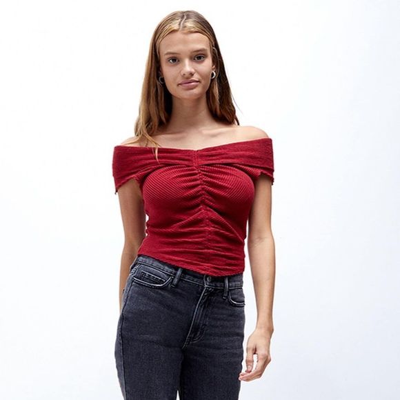 FREE PEOPLE Cutie Off the Shoulder Crop Top - Picture 8 of 8